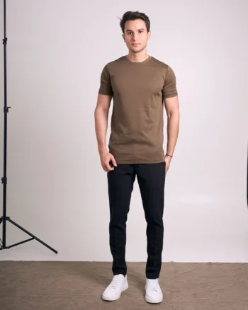 CAMISETA PIMA - GOLA RETA - VERDE